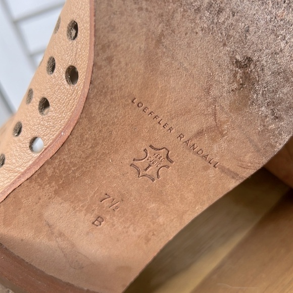 LOEFFLER RANDALL Lone Leather Open Toe Boot Bootie Neutral Back Zip Bohemian 7.5 - Picture 9 of 13